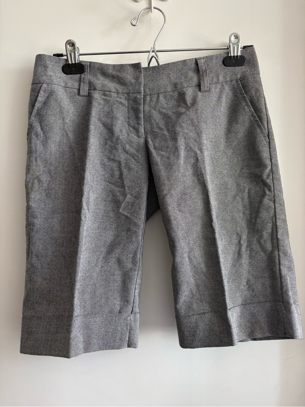Cotton Linen look cuffed jorts vintage Y2K